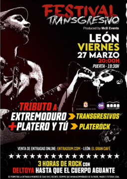 FESTIVAL TRANSGRESIVO “Tributo a Extremoduro + Tributo a Platero y Tú”